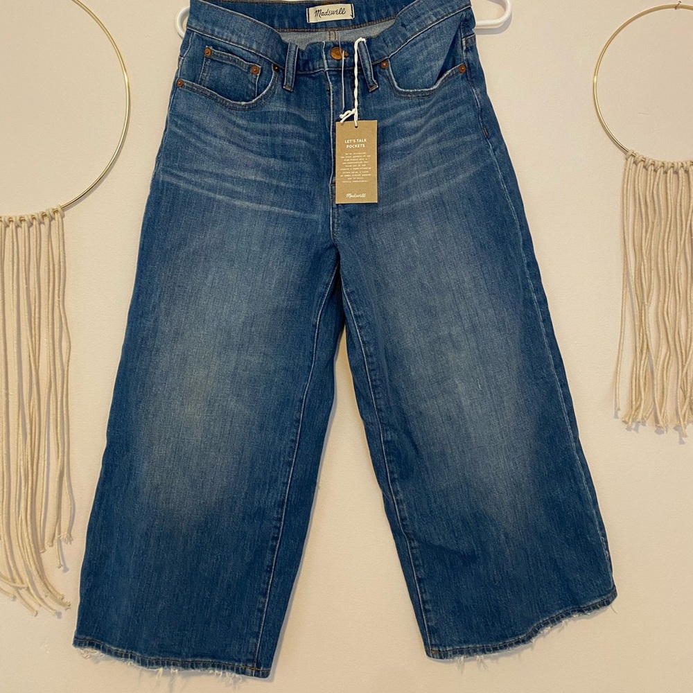 Madewell NWT petite wide leg crop, sz 28